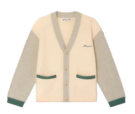 Bonpoint Edouard Two Tone V-Neck Cardigan