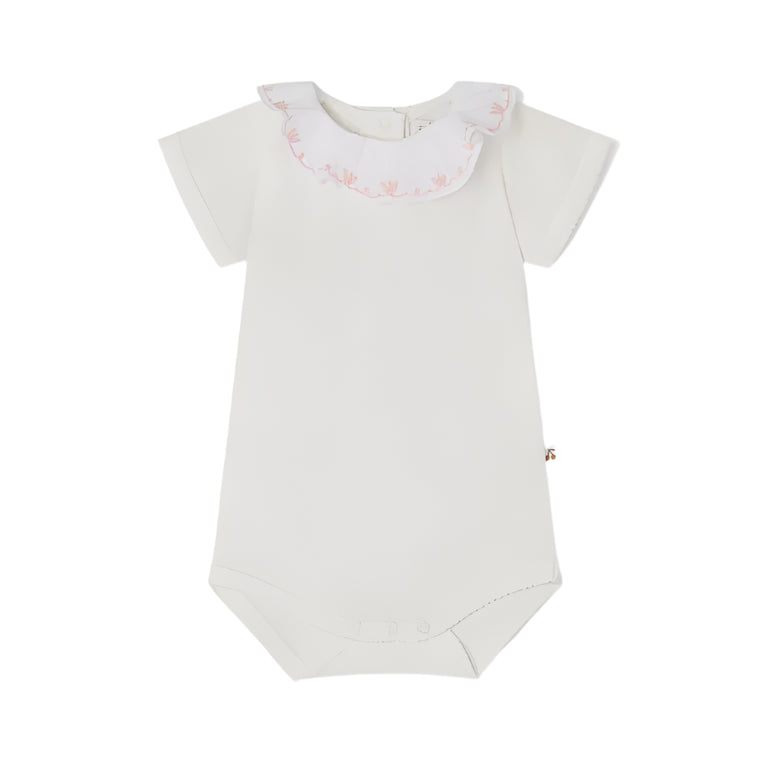 Bonpoint June Embroidered Collar Bodysuit