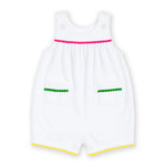 Florence Eiseman Terry Romper With Pom Poms