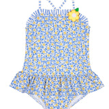 Florence Eiseman Floral Skirted Swimsuit With Flower