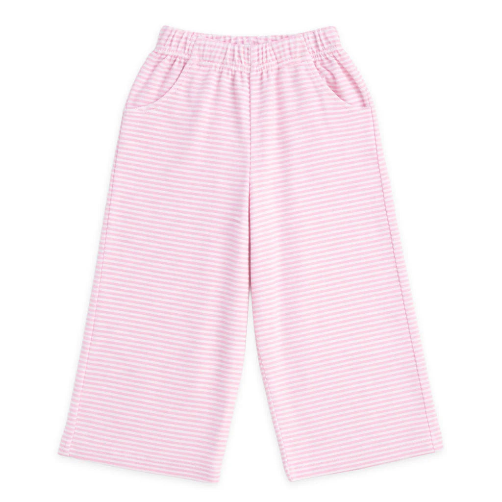 Florence Eiseman Stripe Terry Wide Leg Pant