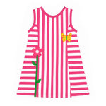 Florence Eiseman Stripe Knit Dress With Flower
