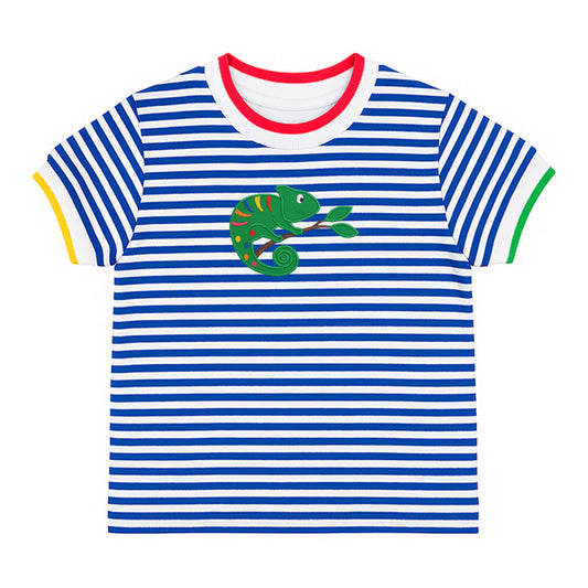Florence Eiseman Stripe Knit T Shirt With Lizard
