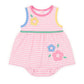 Florence Eiseman Stripe Knit Romper With Flowers