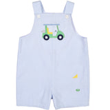Florence Eiseman Check Seersucker Shortall With Golf Cart