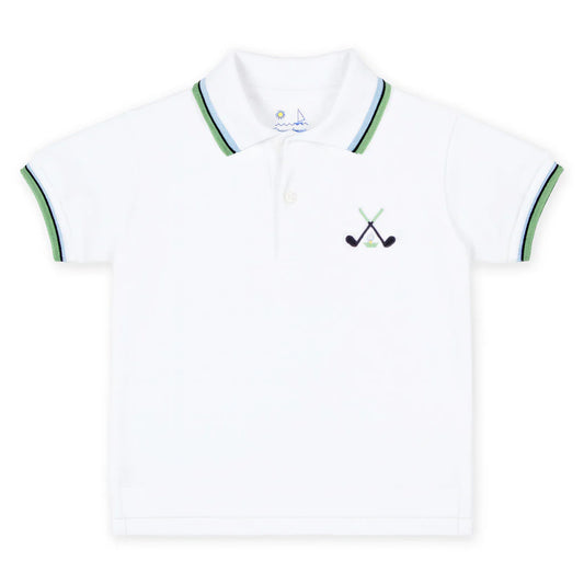 Florence Eiseman Knit Polo With Golf Clubs