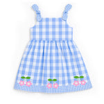Florence Eiseman Gingham Dress With Flower Cherries