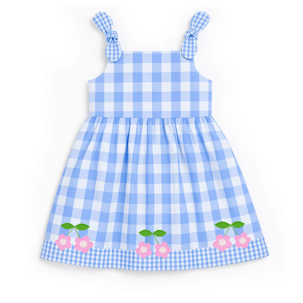 Florence Eiseman Gingham Dress With Flower Cherries