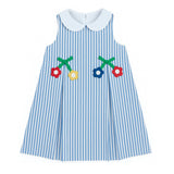 Florence Eiseman Seersucker Dress With Flowers