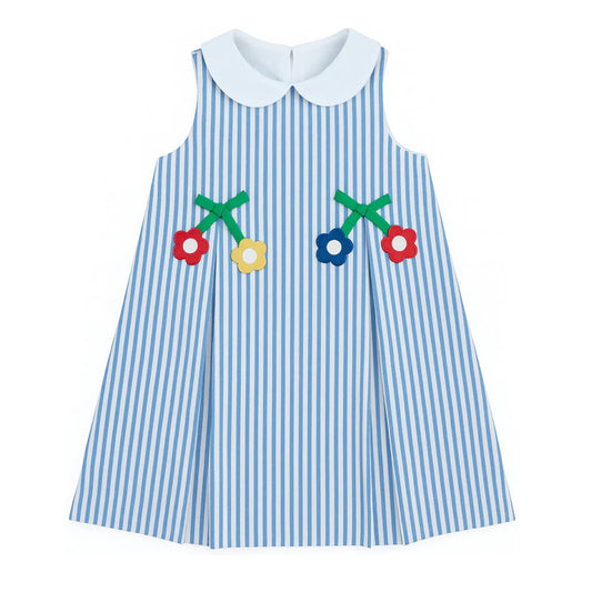 Florence Eiseman Seersucker Dress With Flowers