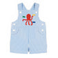 Florence Eiseman Stripe Seersucker Shortall With Octopus