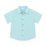 Florence Eiseman Gingham Linen Look Camp Shirt