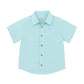 Florence Eiseman Gingham Linen Look Camp Shirt