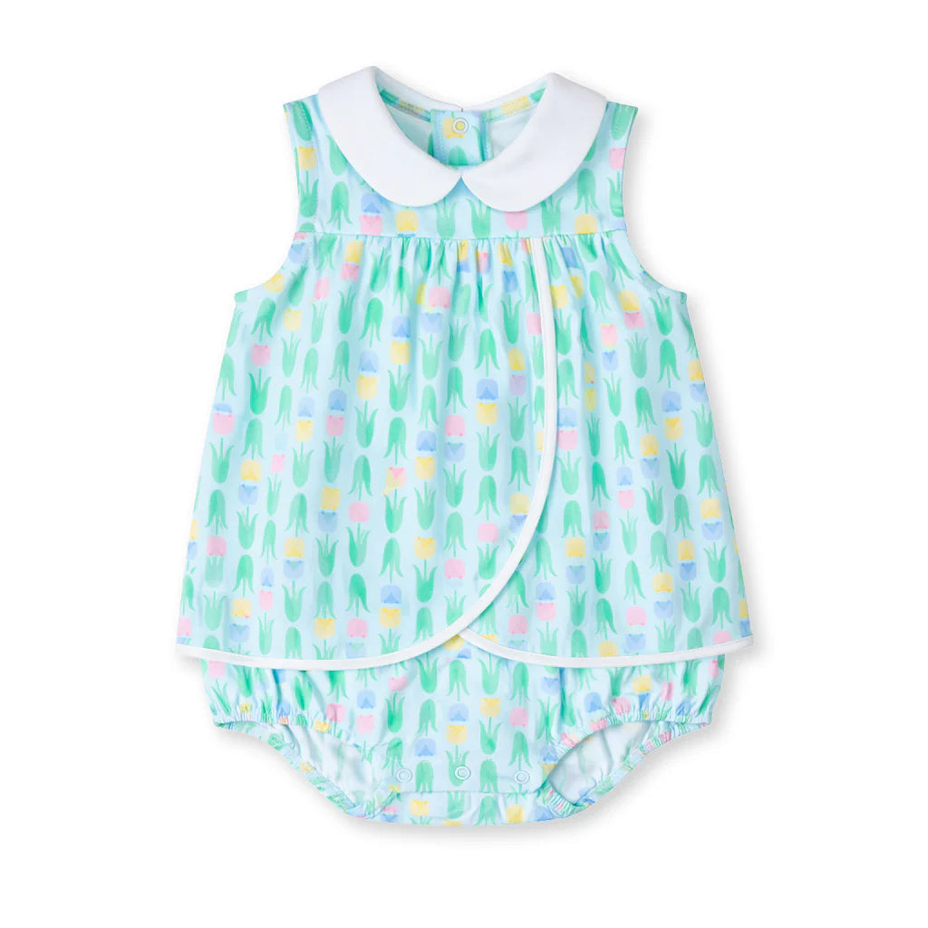 Florence Eiseman Printed Knit Tulip Romper