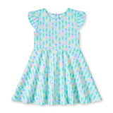 Florence Eiseman Printed Knit Tulip Twirl Dress