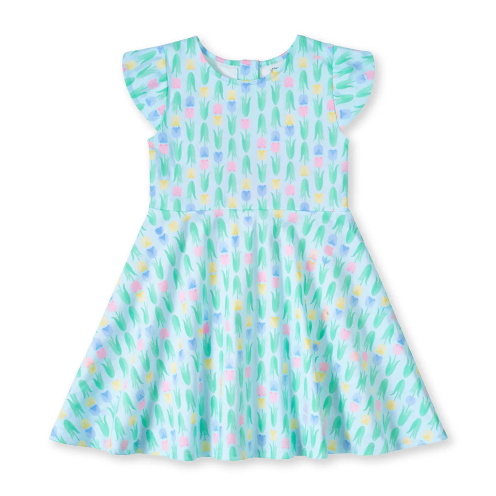 Florence Eiseman Printed Knit Tulip Twirl Dress