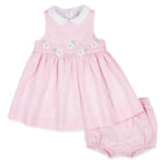 Florence Eiseman Linen-Look Dress and Bloomers With Flowers