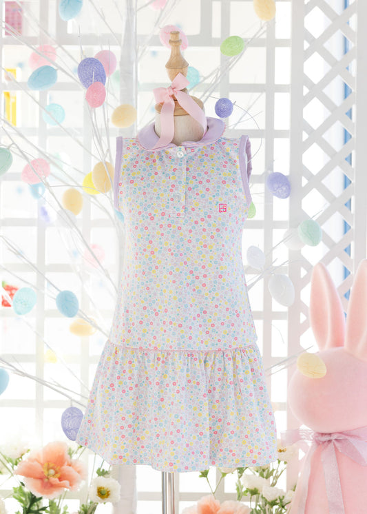 Darla Drop Waist Dress - Sunny Day Floral and Petal Purple