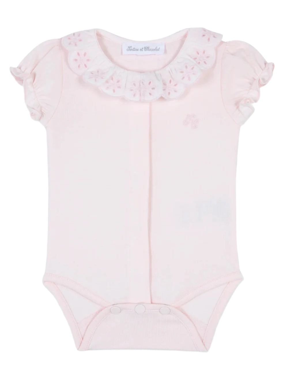 Tartine et Chocolat Embroidered Bodysuit- Light Pink