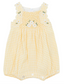 Tartine et Chocolat Embroidered Yellow Gingham Smocked Romper