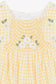 Tartine et Chocolat Embroidered Yellow Gingham Smocked Romper