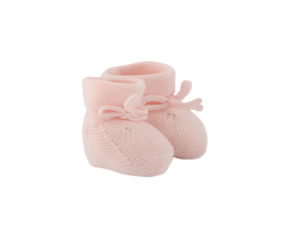 Tartine et Chocolat Knitwear Openwork Slippers- Light Pink