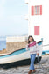 Pink and Ecru Jacquard Sweater