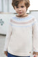 Beige Jacquard Sweater