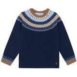 Tartine et Chocolat Navy Jacquard Sweater