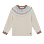 Beige Jacquard Sweater