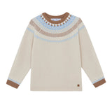 Beige Jacquard Sweater