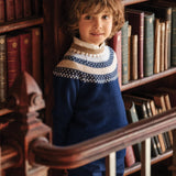 Tartine et Chocolat Navy Jacquard Sweater