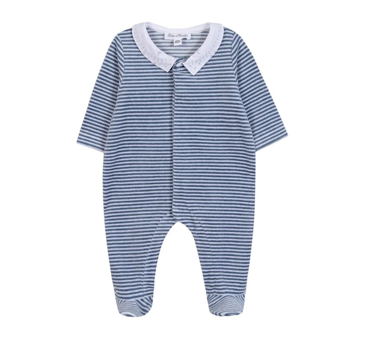 Tartine et Chocolat Blue Stripe Footie