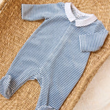 Blue Stripe Footie