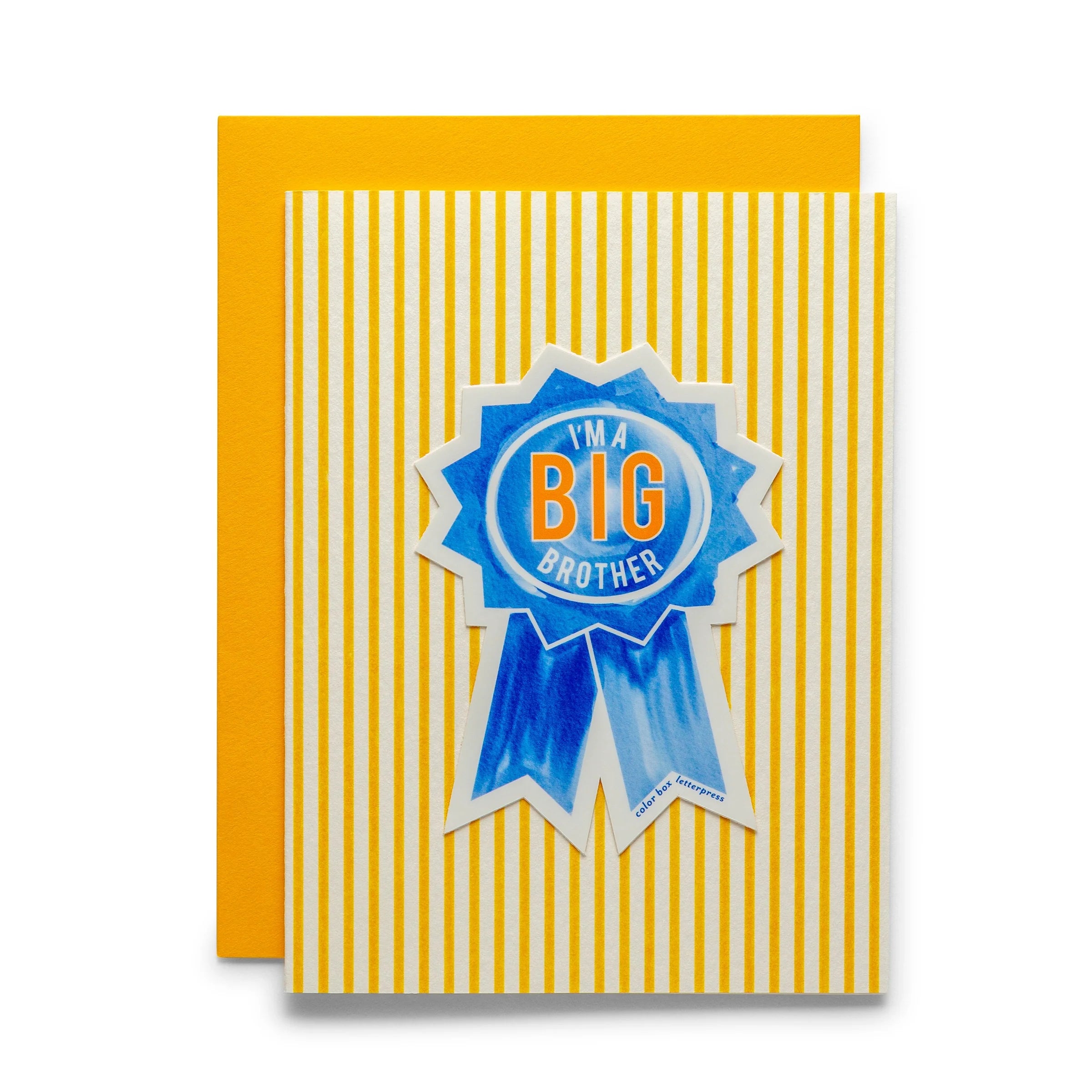 Letterpress Big Brother Sticker Greeting Card 