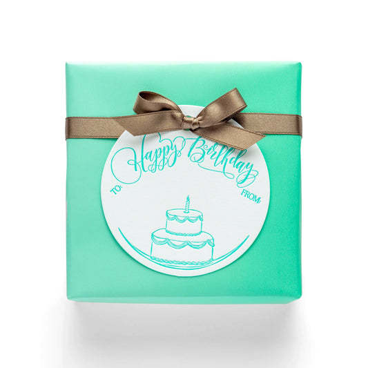 Letterpress Cake Luxe Gift Tags