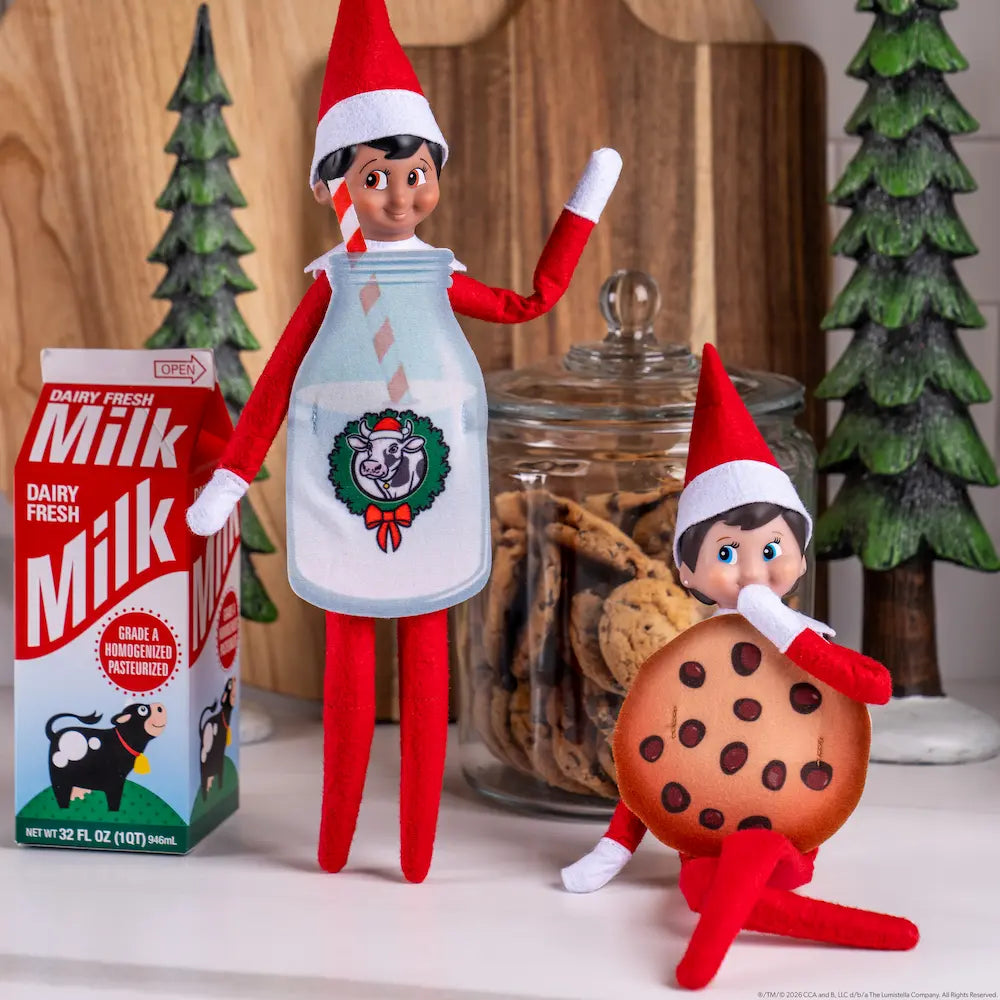 Elf on the Shelf Claus Couture Collection® Bestie Bundle Costume Set- Milk and Cookies
