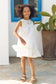 White Cotton Plumetis Dress
