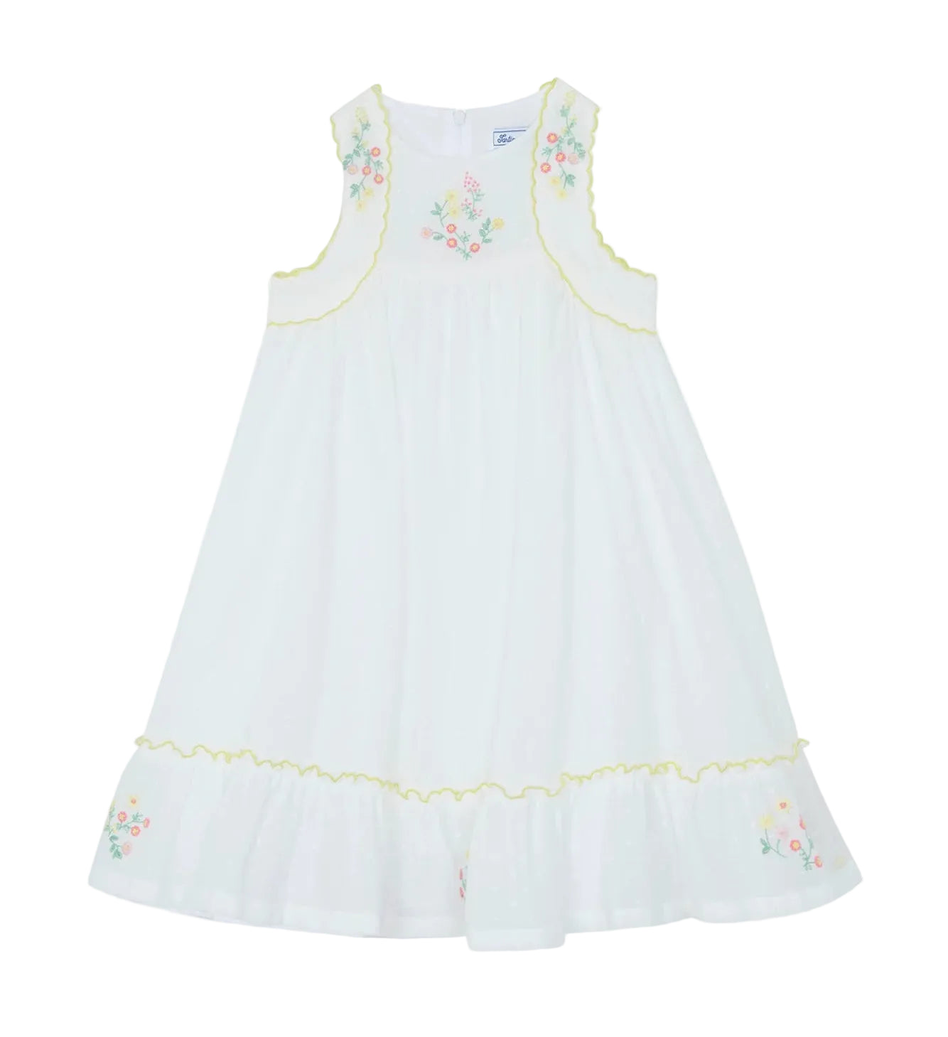 Tartine et Chocolat White Cotton Plumetis Dress