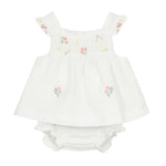 White Smocked Short Outfit