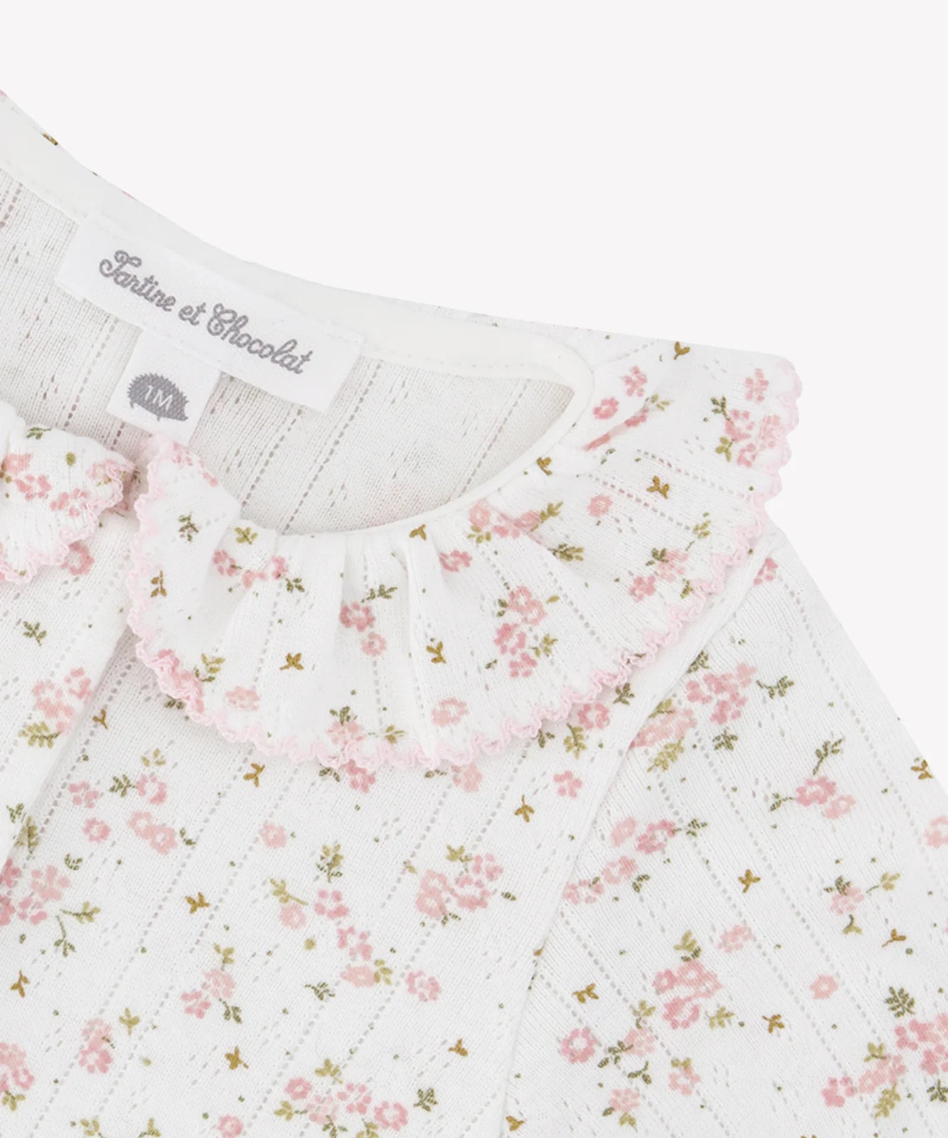Tartine et Chocolat Ecru Floral Footie