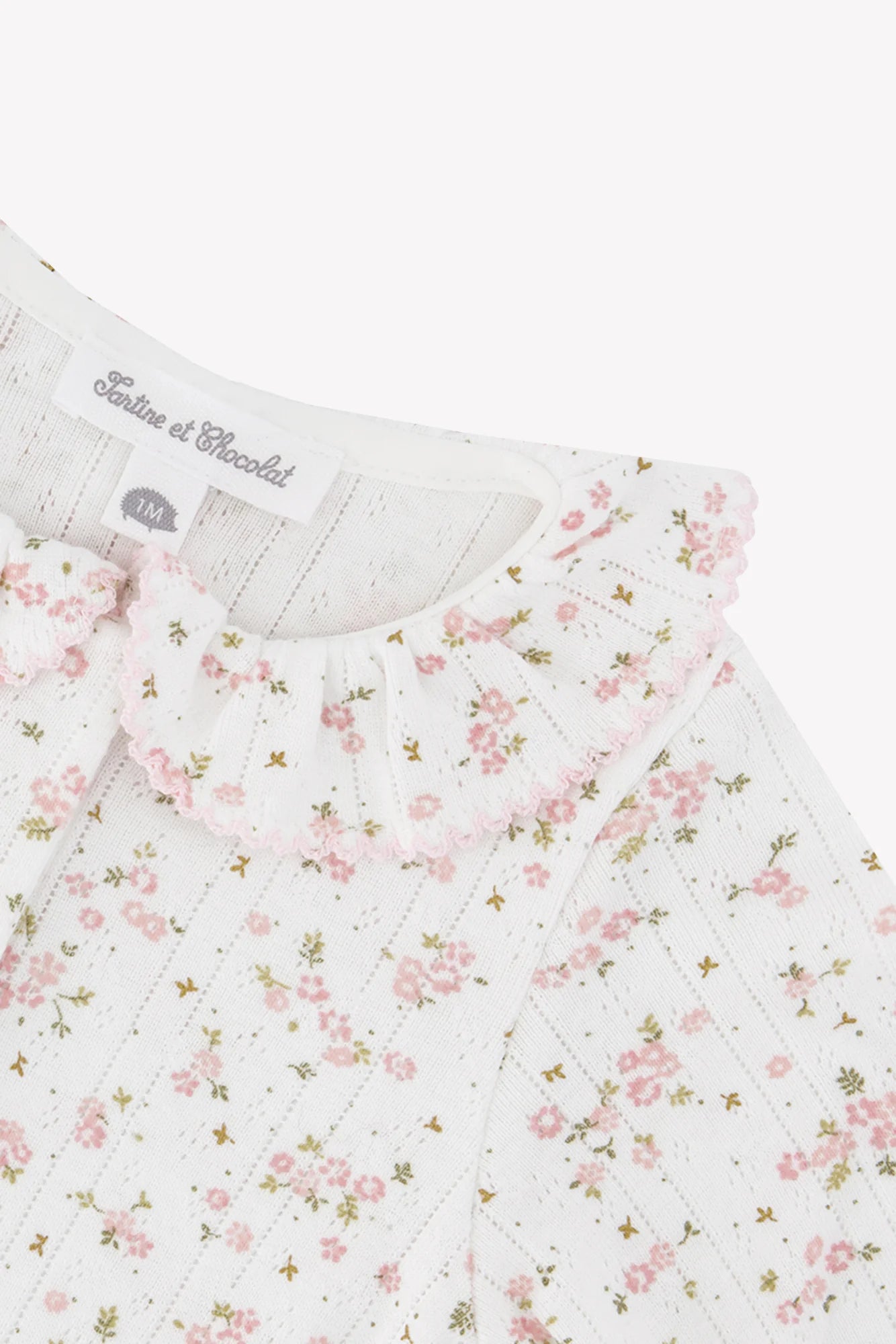 Tartine et Chocolat Ecru Floral Footie
