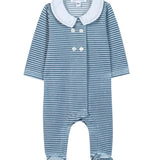 Tartine et Chocolat Blue Storm Striped Footie