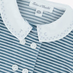 Tartine et Chocolat Blue Storm Striped Footie