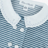 Tartine et Chocolat Blue Storm Striped Footie