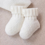 Tartine et Chocolat Ecru Knit Cashmere Slippers