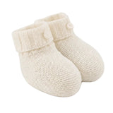 Tartine et Chocolat Ecru Knit Cashmere Slippers