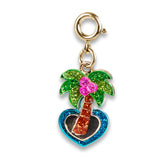 CHARM IT! Gold Glitter Palm Tree Charm
