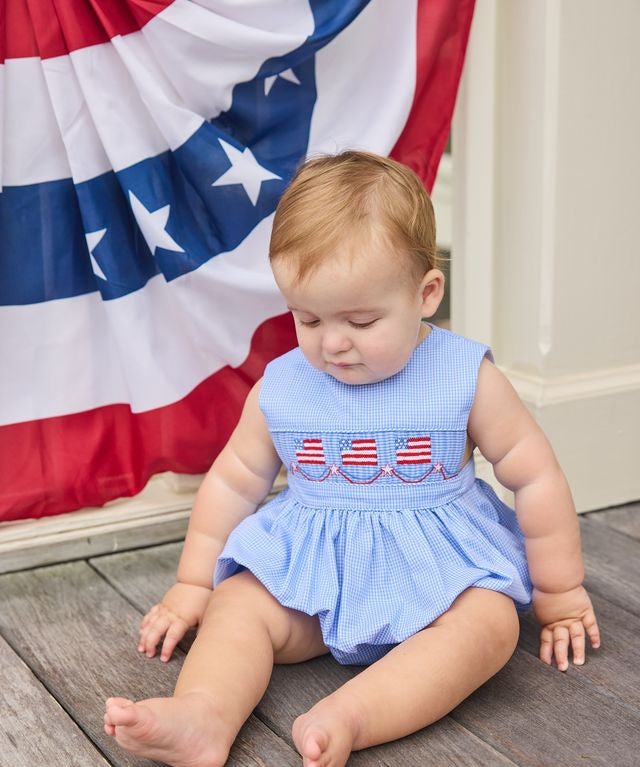 Smocked Apron Bubble- Flags