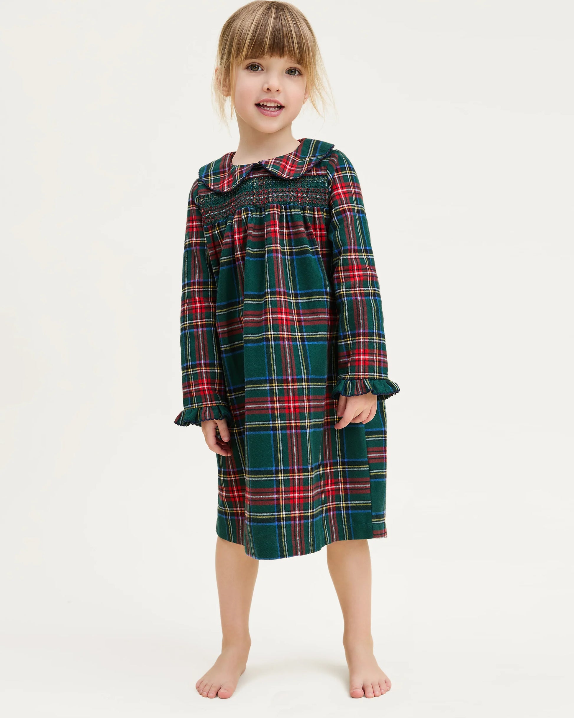 Petite Plume Kensington Tartan Brushed Twill Eloise Children's Nightgown